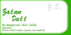zalan dull business card